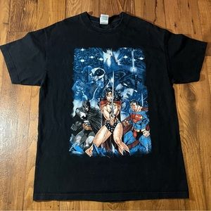 Vintage Y2K Justice League Superman Batman DC Comics Shirt  Wonder Woman Size L
